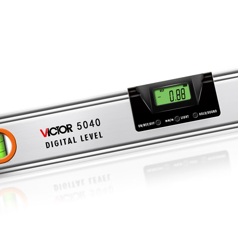“胜利仪器(VICTOR)400mm水平尺 高精度强磁平水尺 铝合金 激光水平角度尺 水平仪 平衡尺 靠尺 VC5040
