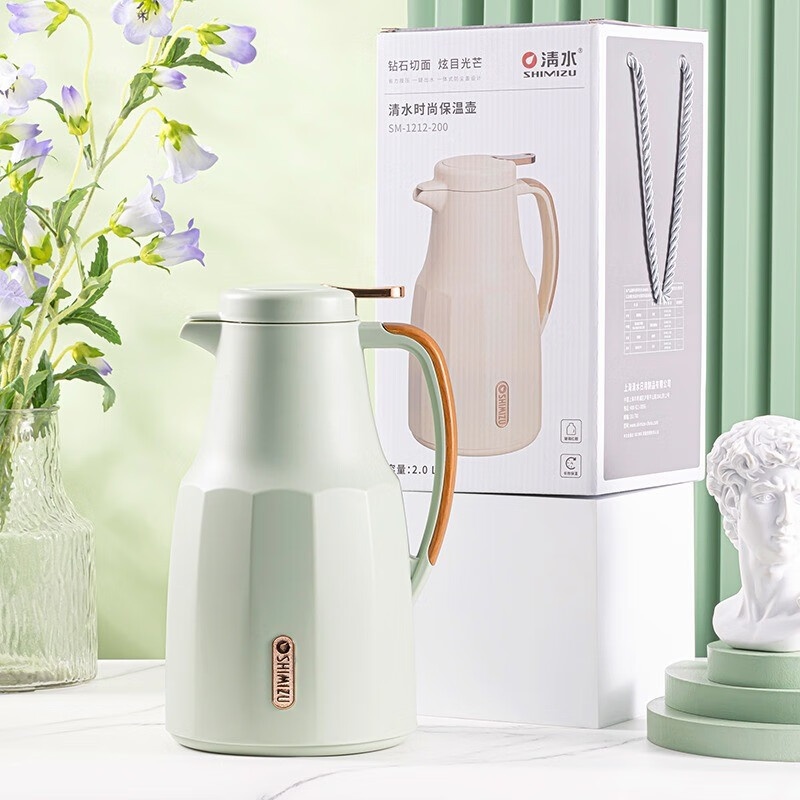 清水保温壶家用热水壶暖水壶大容量暖水瓶 1.5L 奶白色 SM-1212-150高清大图