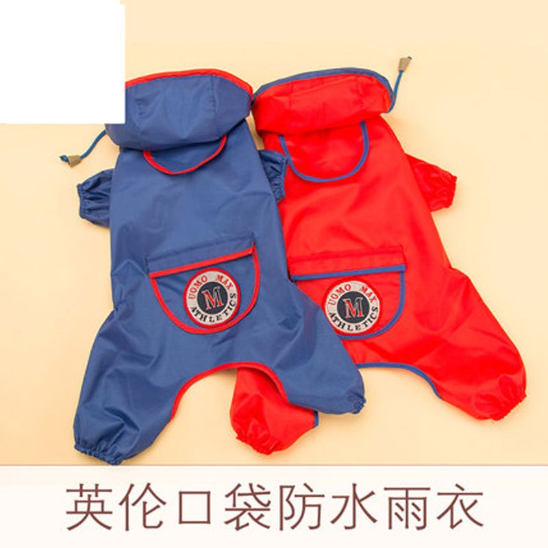 英伦小狗狗衣服泰迪比熊雨衣中型犬四脚宠物小型犬狗雨披春装夏装多色多款多功能宠物用品宠物服饰及配件宠物服装/雨衣
