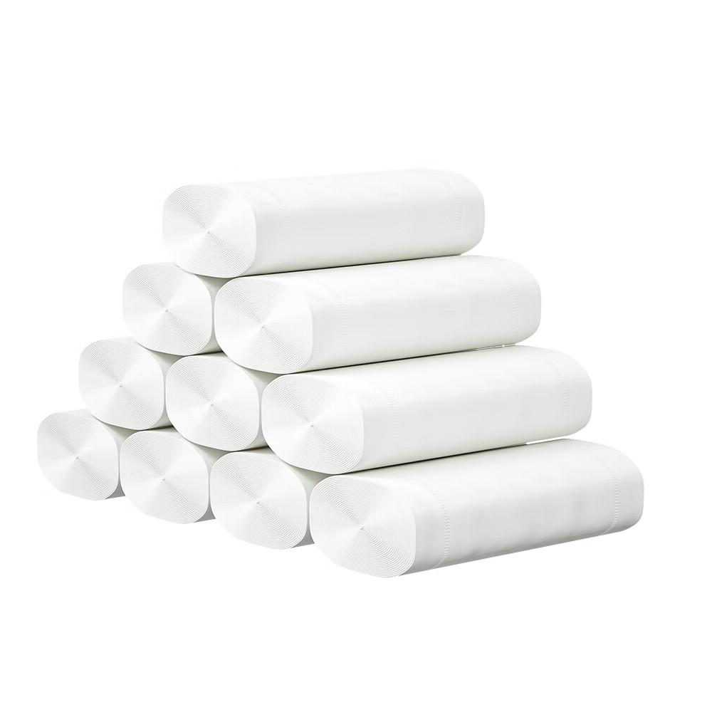 心相印 优选郁金香系列4层无芯卫生纸 70g/卷 10卷/提 3提装 LR1710高清大图