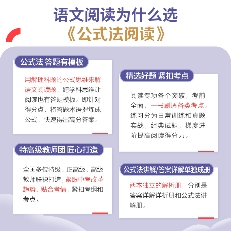 阅读训练5合1 八年级/初中二年级 [正版]2025版公式法阅读语文现代文古诗文阅读巅峰训练升级版七八九年级中考七合一强