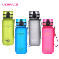 UZSPACE/优之Tritan塑料材质水杯夏季便携大容量随手杯学生运动健身杯子创意潮流水壶-650ML-玫红
