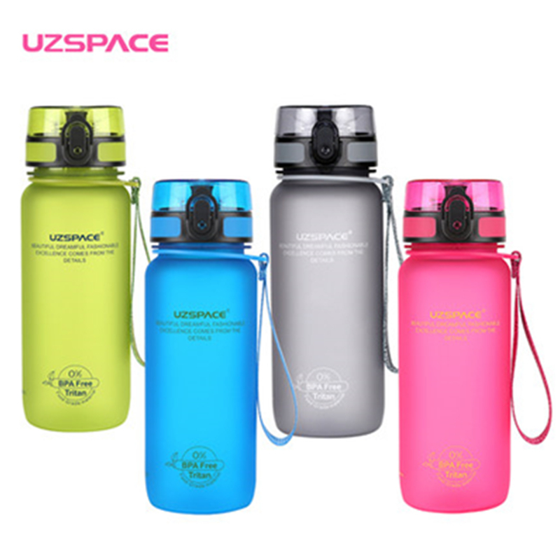 UZSPACE/优之Tritan塑料材质水杯夏季便携大容量随手杯学生运动健身杯子创意潮流水壶-650ML-玫红