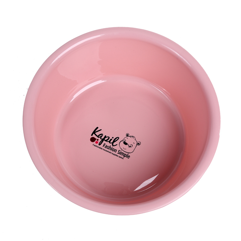 家柏饰(CORATED)加厚塑料洗脸盆家用大号洗菜盆洗衣服小盆子脸盆洗衣盆洗脚盆 珊瑚红中号