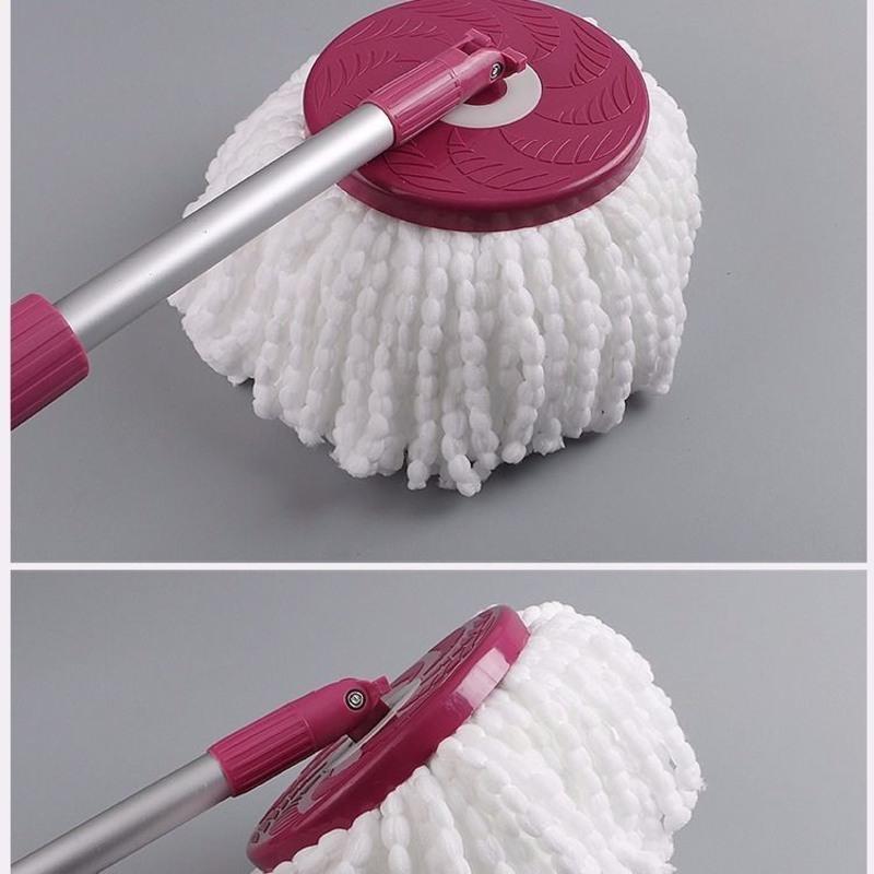 妙洁通用旋转拖把头替换装加厚吸水不掉毛双炫拖布头拖把杆思高头妙洁