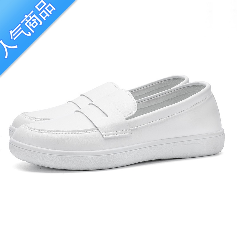 SUNTEK平底护士鞋女夏季新款医护专用工作鞋休闲舒适软底防滑透防作平用高清大图