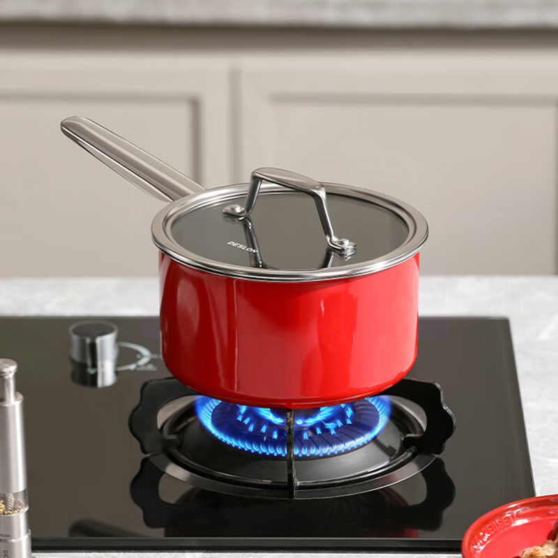 德世朗 云璟系列珐琅奶锅(18cm)DP908-S18RD