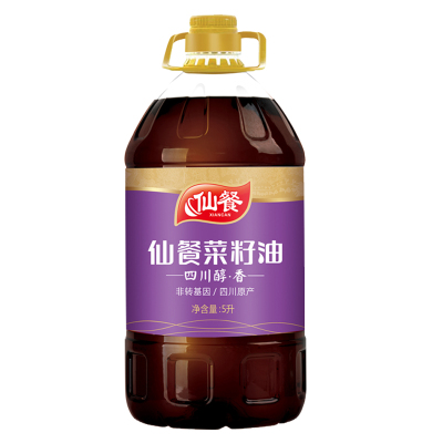 仙餐 四川醇压榨菜籽油5L