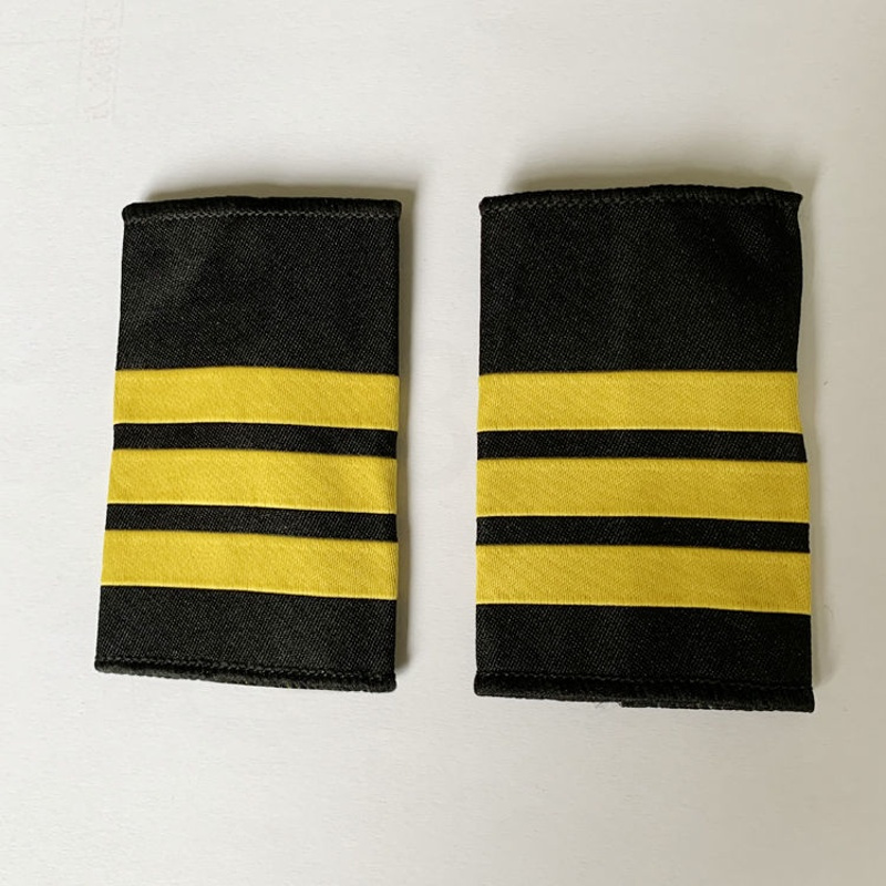 飞行员肩章航空学校学生制服配饰四杠三杠黄色机长肩牌套式软肩章三杠