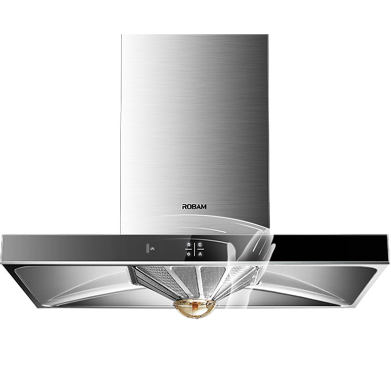 老板油烟机吸抽排家用厨房电器大吸力油烟机不锈钢色