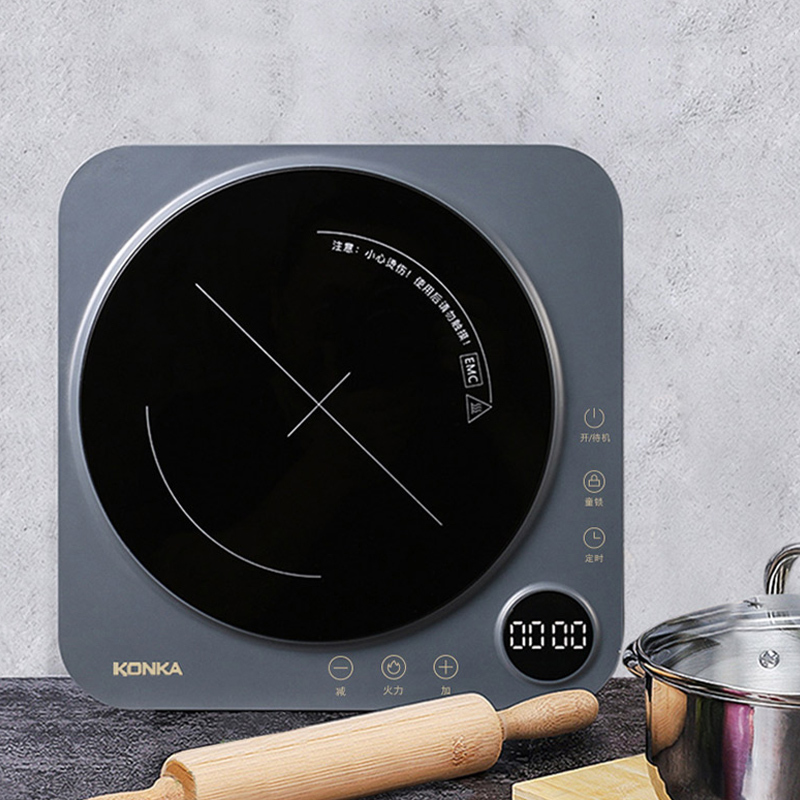 康佳(KONKA)电磁炉KEO-IS1新款家用多功能 2100w大功率 8档火力调节 双层大线盘 微晶面板电磁炉