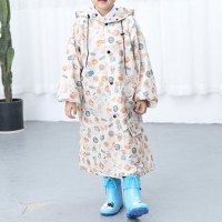 儿童雨衣双帽檐男童女童带书包位小孩大童小学生户外雨披卡通可爱夏季四季男女宝宝晴雨用具雨披雨衣