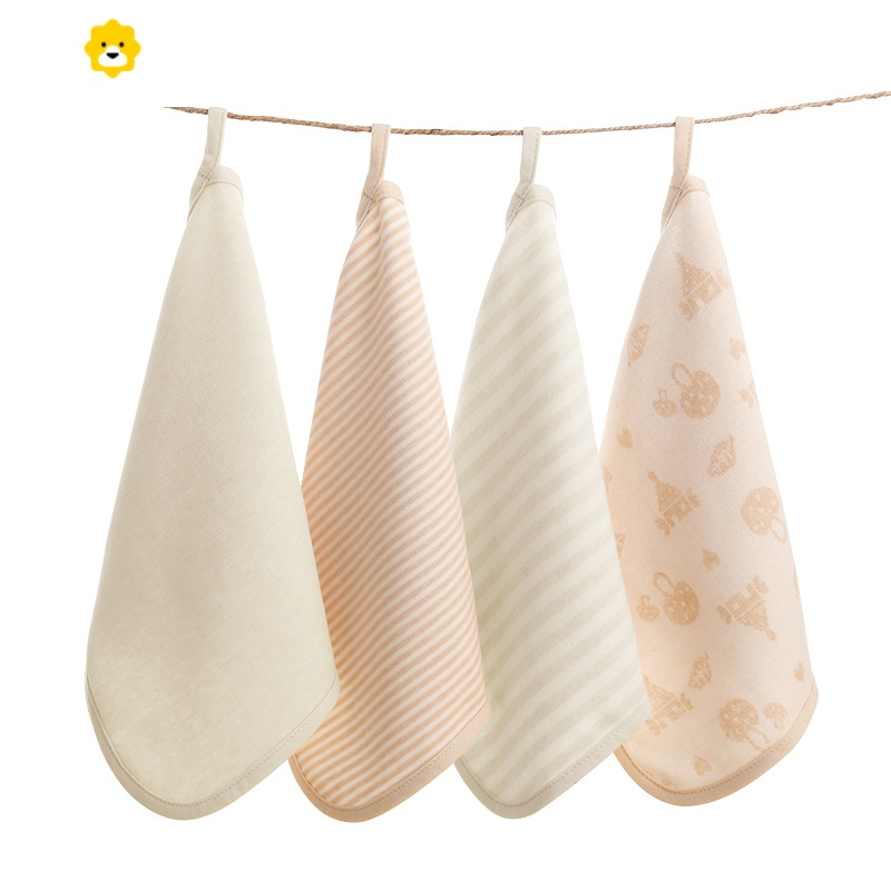 喻娄婴儿毛巾彩棉手帕新生儿洗脸巾宝宝口水巾儿童超柔小方巾手绢