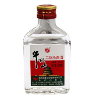 北京牛栏山二锅头小扁二52度 100ML*40瓶 整箱装 清香型 白酒