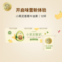 北海牧场小果泥酸奶香蕉牛油果味100克*12杯低温酸奶风味发酵乳
