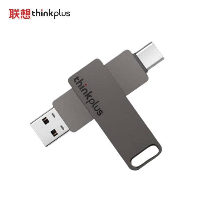 ThinkPlus联想 U盘 USB3.2/Type-c双接口 灰色 MU110-128GB 个高清大图