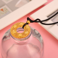 金一 足金古法金黄金吊坠男女通用款花丝平安扣(计价) ABB49756
