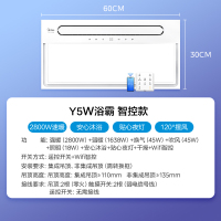 美的Midea浴霸灯暖风模块集成吊顶灯暖风机卫生间超薄集成浴霸风暖照明排气一体双核吹风换气卫生间暖风机