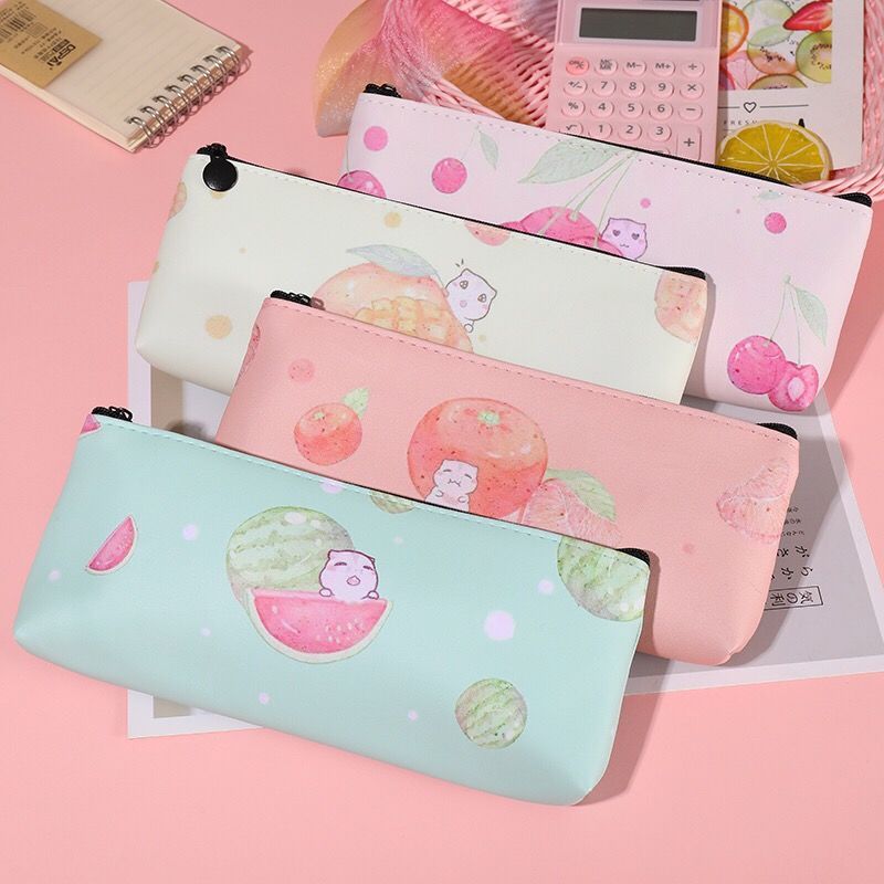 女生男韩版简约中小学生幼儿园铅笔文具盒粉草莓鼠1个笔袋>800_800