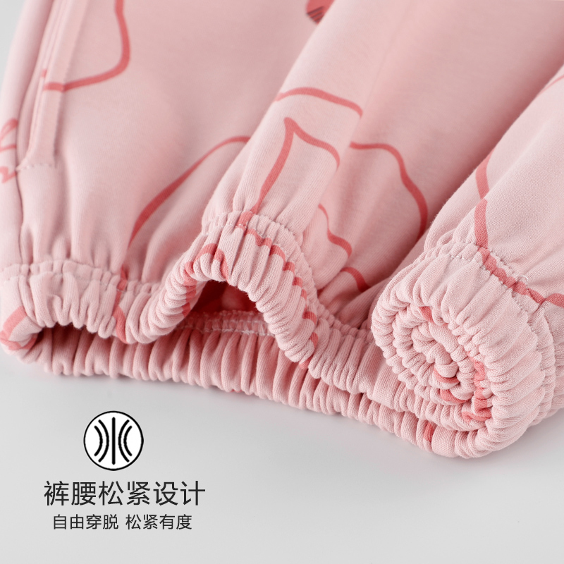 浪莎睡衣女夏季纯棉薄款短袖短裤可爱夏天休闲可外穿家居服两件套