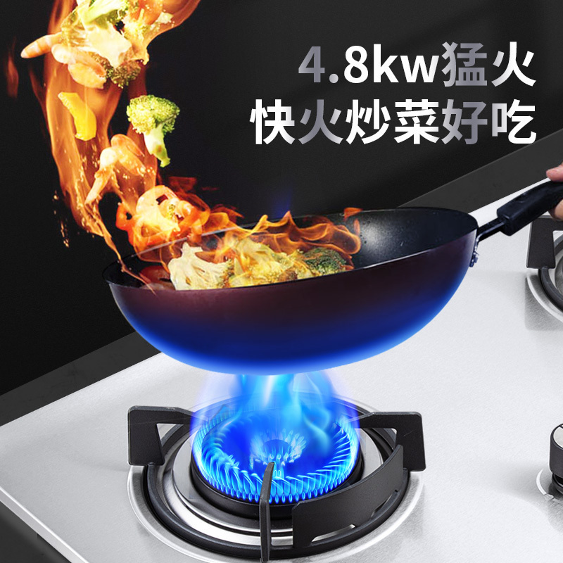 好太太燃气灶天然气灶 2309B 家用双灶 不锈钢台式嵌入式 自营 4.8KW大火力燃气煤气灶具(液化气)