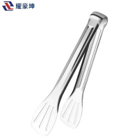 耀豪坤出行户外捡拾不锈钢夹子装备不锈钢食物夹防烫防滑软包夹 33cm