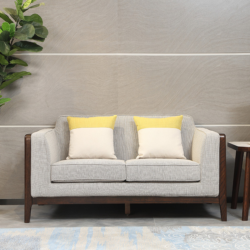 沙发组合新中式客厅实木布艺沙发转角木沙发组合客厅家具摩卡空间c120