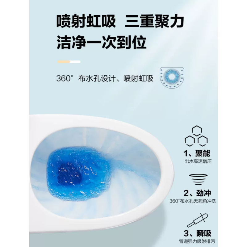 箭牌(ARROW)马桶家用小户型喷射虹吸节水缓降大管径坐便器AB1116-1[含角阀软管+法兰圈,不含安装