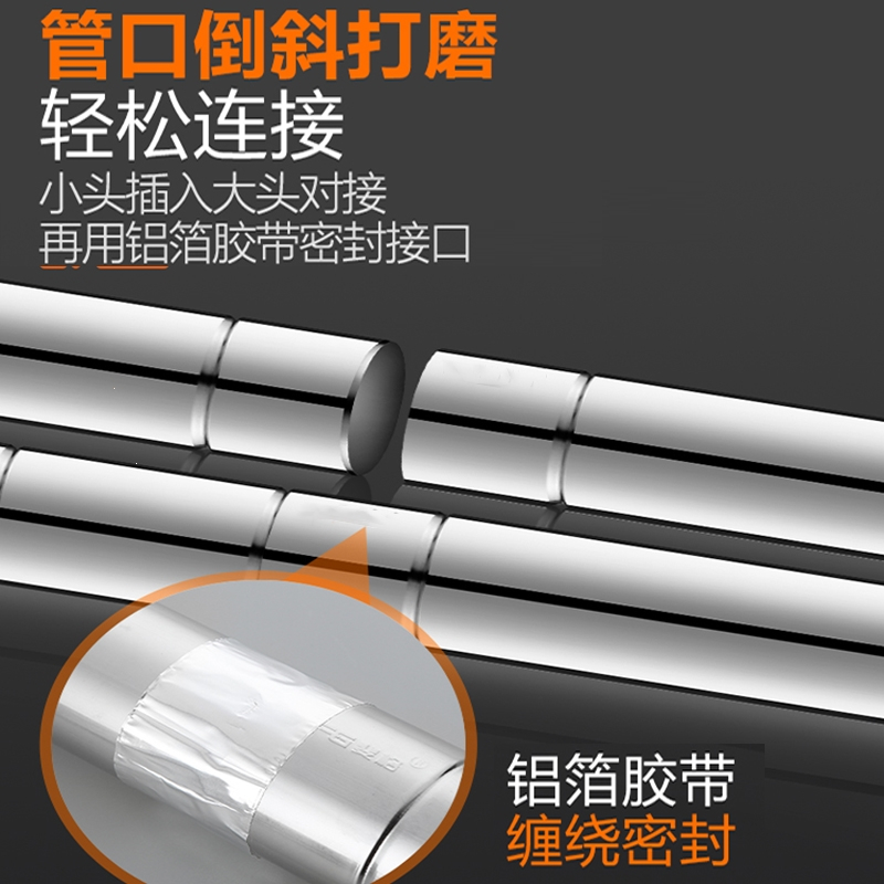 阿斯卡利加厚排烟管燃气热水器排气管60加长强排烟道管配件