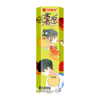 好丽友 薯愿(清新番茄味)104g*6盒 零食休闲零食薯愿薯片非油炸膨化食品
