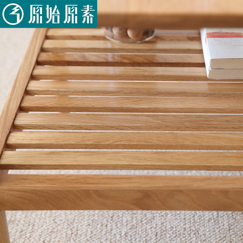 森美人实几北欧现代简约小户型橡木边几双层沙发角几B407高清大图