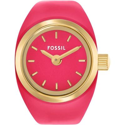 FOSSIL女士石英手表粉色不锈钢表圈防水50米时尚商务休闲女款表