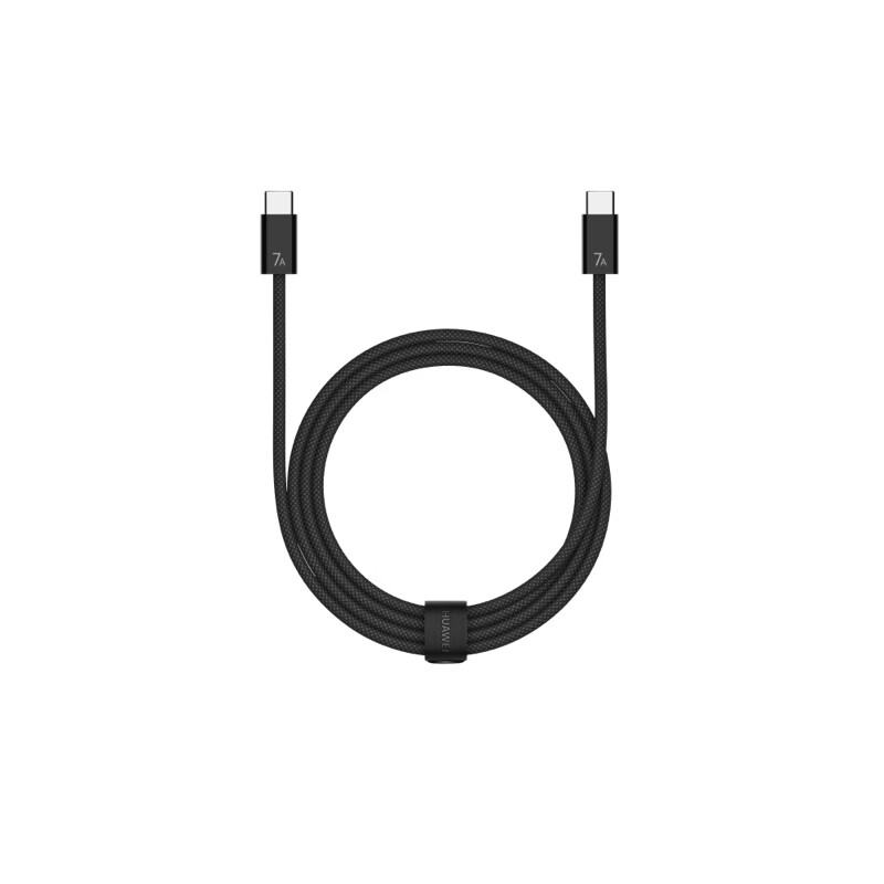 华为 编织数据线(Max 140W) 7A数据线 1.8米 USB-c转USB-c 高强度编织纱线 黑金灰高清大图