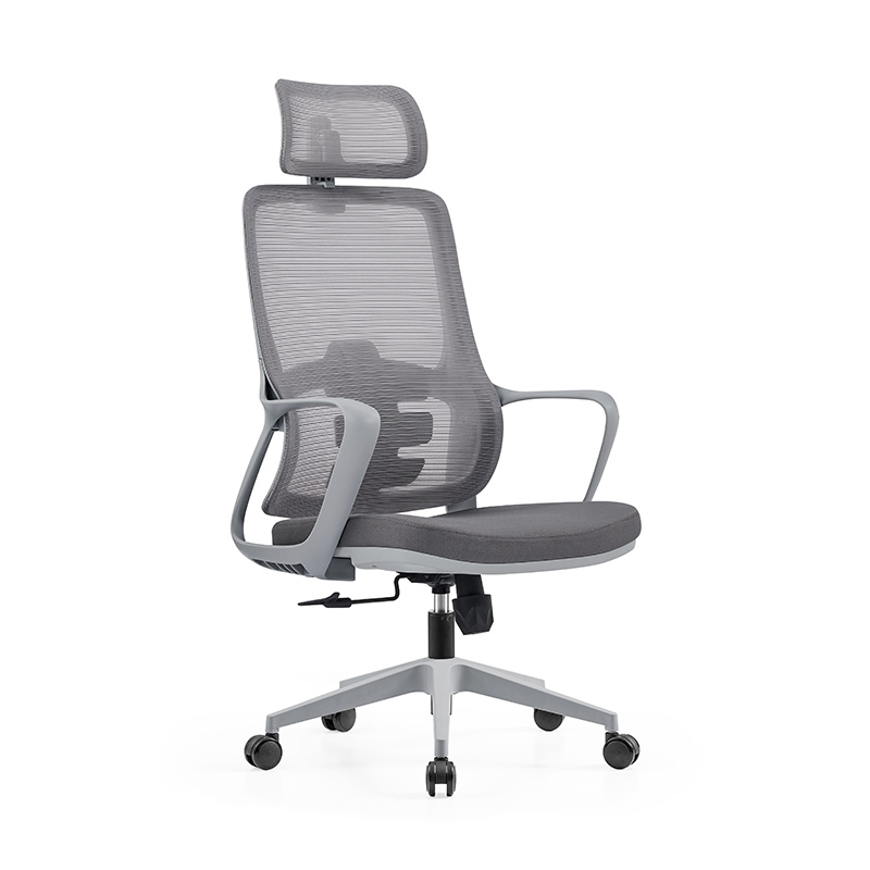 初嘉CJ-7018办公椅转椅电脑椅网布学习椅高背职员椅 灰框