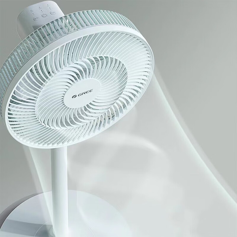 格力(GREE)电风扇FS-3015h7台式大风量家用落地扇宿舍节能转页轻音摇头台地立式 竹青色高清大图