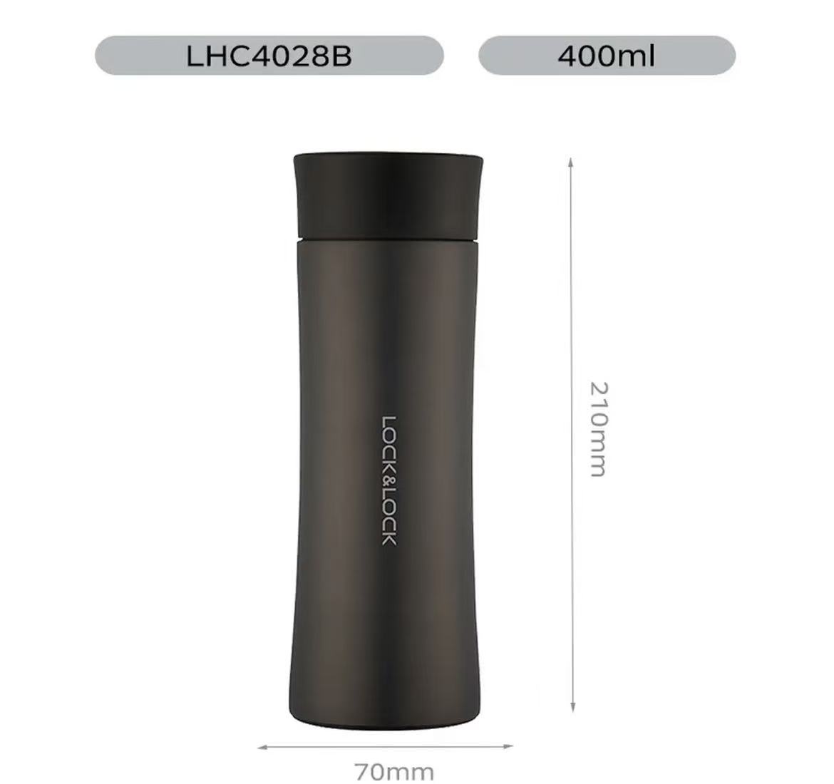 乐扣乐扣(LOCK&LOCK)掌心商务保温杯不锈钢男女学上便携水杯子LHC4028 400ML