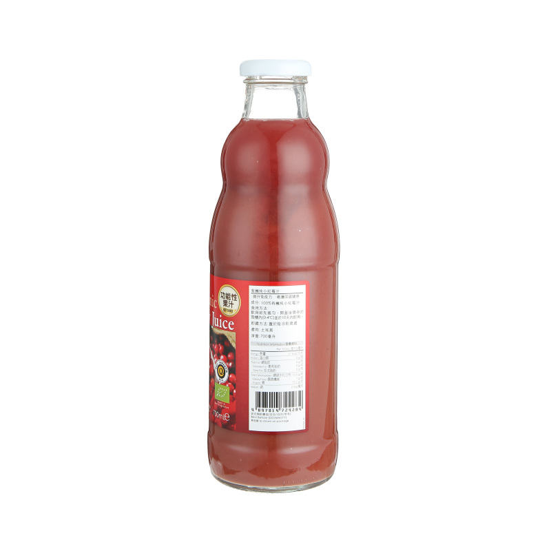 Puro百份百有機純小紅莓汁700ml