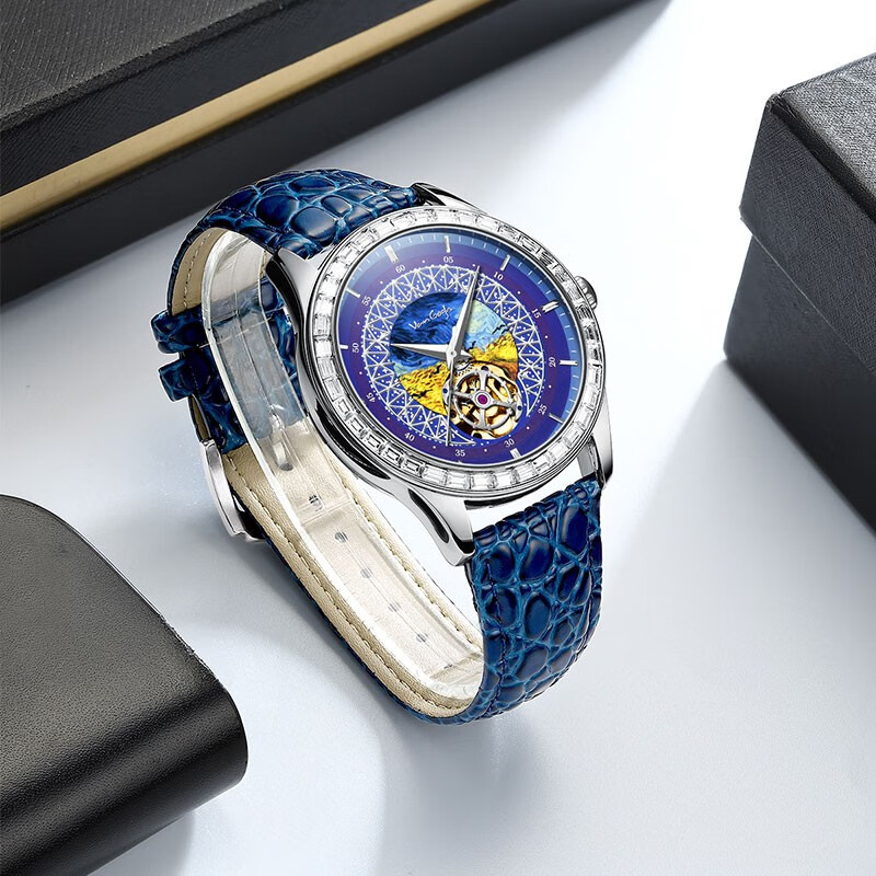 梵高(vangogh)全自动机械男表艺术家·罗盘系列 麦田群鸦