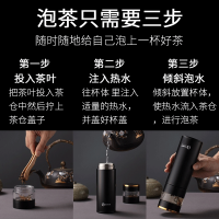 英国Vanow智能保温杯男女[智能测温]茶水分离商务泡茶杯316不锈钢礼盒定制大容量车载便携水杯子 VO-PN-450