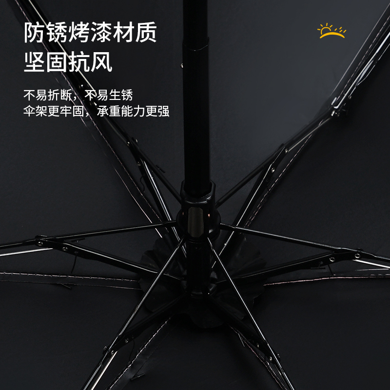 红叶五折PG黑胶美美胶囊伞 太阳伞五折胶囊伞迷你口袋伞防晒防紫外线遮阳伞折叠晴雨伞 颜色随机-3569!高清大图