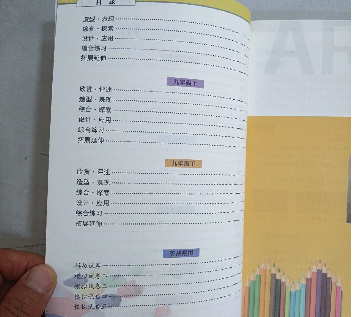 艺术中考复习指南 美术[2023版] 初中通用 [正版]苏教版 艺术中考复习指南 美术 初中中考复习指导 练习册 中考高清大图