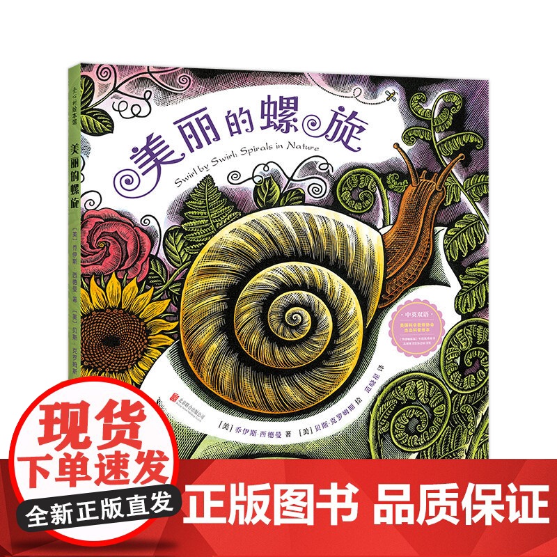 美丽的螺旋 中英双语 走近科学 走进大自然 夜色下的小屋 艺术启蒙高清大图