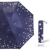 天堂三折黑胶唯美浪漫樱花折叠遮阳两用晴雨太阳伞33633E 单个装