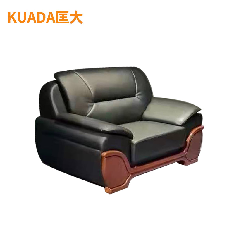 匡大 办公沙发 皮艺沙发 办公室接待沙发 牛皮 单人位 KDT696高清大图