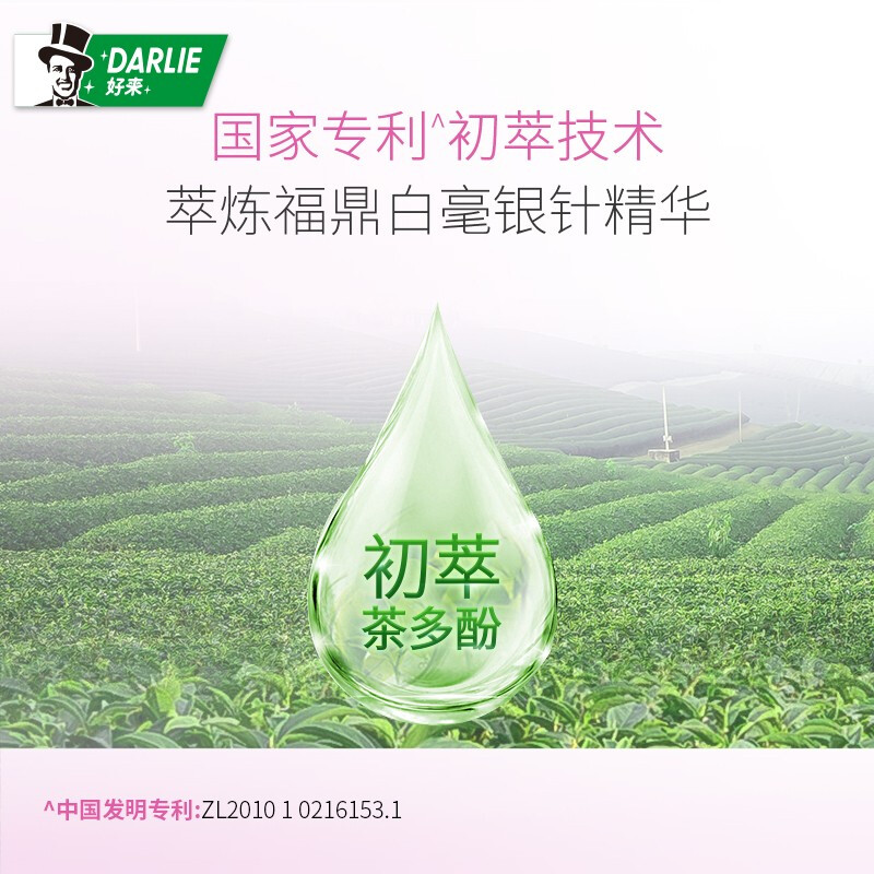 DARLIE好来(原黑人)茶多酚牙膏茶倍健健齿防蛀清新口气5支 890g家庭分享装(果茶160g*2+绿茶190g*3)高清大图