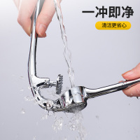 美厨(maxcook)压蒜器捣蒜器 蒜泥器夹蒜器 不锈钢色厨房夹子压蒜夹MCPJ028
