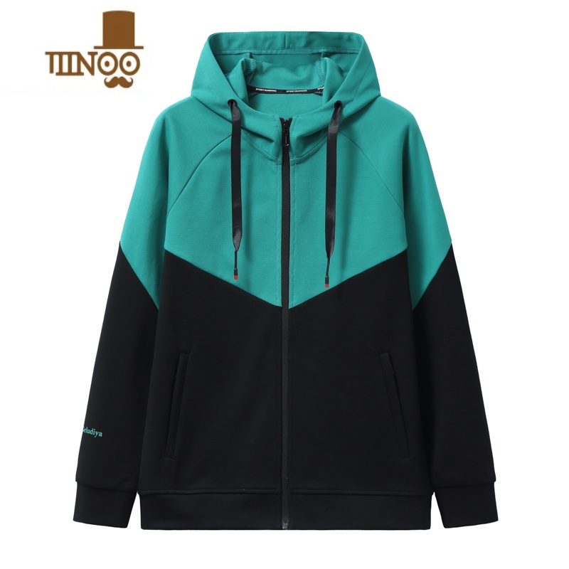 YANXU运动卫衣男加肥加大码宽松开衫连帽外套春季休闲拉链上衣透气高清大图