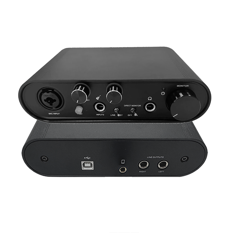 捷讯XC-X7A声卡 通用直播无线声卡 3.5MM数字直播混响均衡 黑色(台)