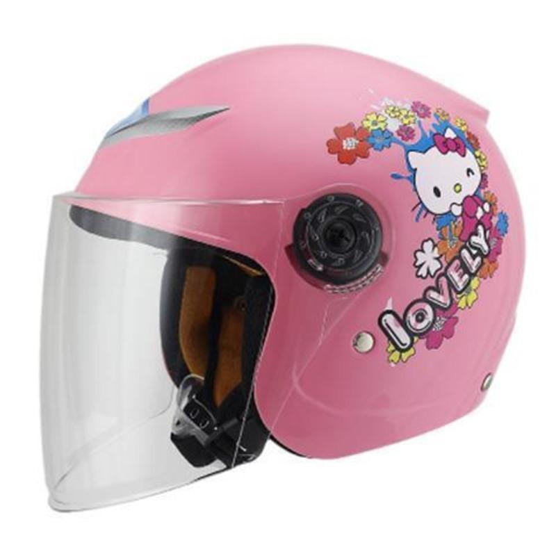 春秋冬季四季通用安全帽摩托车电动车宝宝男童小童小孩儿童头盔粉色