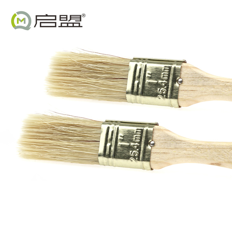 启盟猪鬃油漆刷猪毛刷子加厚1.5寸QM-80081\把高清大图